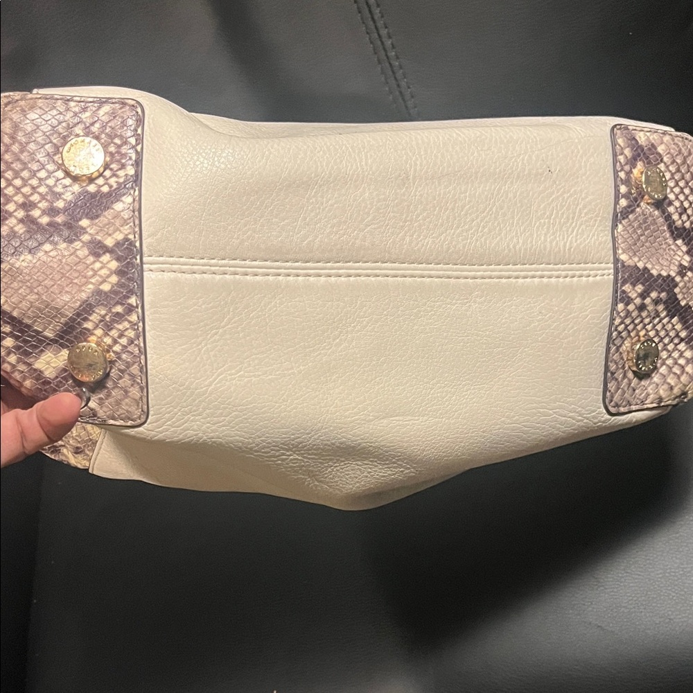 Michael Kors Cream and Brown Satchel - Picture 6 of 15